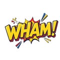 Comic book style WHAM sound effect text bubble Royalty Free Stock Photo