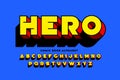 Comic book SuperHero style font Royalty Free Stock Photo