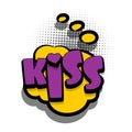 Comic book text bubble advertising KISS