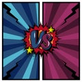 Comic book versus classic pop art style background concept Royalty Free Stock Photo