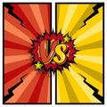 Comic book versus classic pop art style background illustration Royalty Free Stock Photo