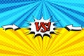 Comic book versus horizontal background Royalty Free Stock Photo