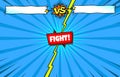 Comic book versus fight template background, superhero battle intro Royalty Free Stock Photo