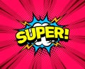 Super Comic book sound effect speech doodle bubbles Royalty Free Stock Photo