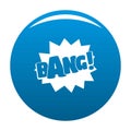 Comic boom bang icon blue vector
