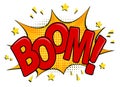 COMIC BOOM! Speech Bubble, Comic Book Explosion, Cartoon Royalty Free Stock Photo