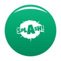 Comic boom splash icon vector green Royalty Free Stock Photo