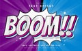 Comic boom text effect editable Royalty Free Stock Photo