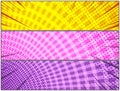 Comic bright horizontal banners