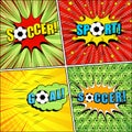 Comic bright sport backgrounds collection