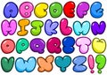 Comic bubble alphabet Royalty Free Stock Photo