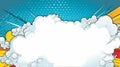 Comic Bubble Clouds: A Detailed And Expansive Sky-blue Backdrop Royalty Free Stock Photo