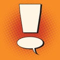 Comic bubble exclamation mark Royalty Free Stock Photo