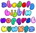 Comic bubble lower case alphabet Royalty Free Stock Photo