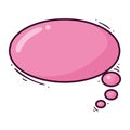 comic bubble pink color