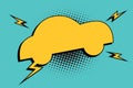 Comic bubble shape car Royalty Free Stock Photo
