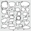 Comic Bubble Speech Balloons Speech Cartoon Speech Vector illustrator Royalty Free Stock Photo