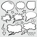 Comic Bubble Speech Balloons Speech Cartoon Speech Vector illustrator Royalty Free Stock Photo