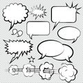 Comic Bubble Speech Balloons Speech Cartoon Speech Vector illustrator Royalty Free Stock Photo