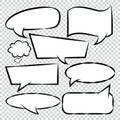 Comic -Bubble -Speech -Balloons -Speech- Cartoon -Speech Vector Set 18 Royalty Free Stock Photo