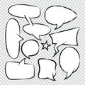 Comic -Bubble -Speech -Balloons -Speech- Cartoon -Speech Vector Set 2 Royalty Free Stock Photo