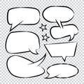 Comic -Bubble -Speech -Balloons -Speech- Cartoon -Speech Vector Set 12 Royalty Free Stock Photo