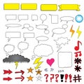 Comic bubbles and elements Royalty Free Stock Photo