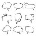 Comic bubbles set Royalty Free Stock Photo