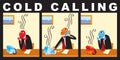 Comic with a businessman who makes cold call