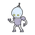 comic cartoon alien robot