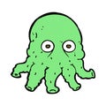 comic cartoon alien squid face