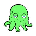 comic cartoon alien squid face