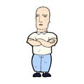 comic cartoon annoyed bald man