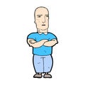 comic cartoon annoyed bald man