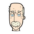 comic cartoon bored old man