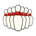 comic cartoon bowling pins Royalty Free Stock Photo