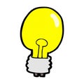 comic cartoon electric light bulb