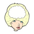 comic cartoon empty headed woman