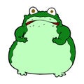 comic cartoon fat frog Royalty Free Stock Photo