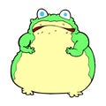 comic cartoon fat toad Royalty Free Stock Photo
