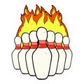 comic cartoon flaming skittles Royalty Free Stock Photo