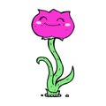 comic cartoon flower Royalty Free Stock Photo