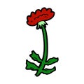 comic cartoon flower Royalty Free Stock Photo