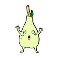 comic cartoon frightened pear