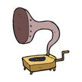 comic cartoon gramophone