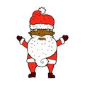 comic cartoon grumpy santa Royalty Free Stock Photo