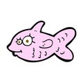 comic cartoon happy fish Royalty Free Stock Photo