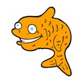 comic cartoon happy fish Royalty Free Stock Photo