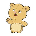 comic cartoon happy little teddy bear Royalty Free Stock Photo