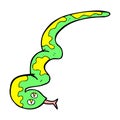 comic cartoon hissing snake